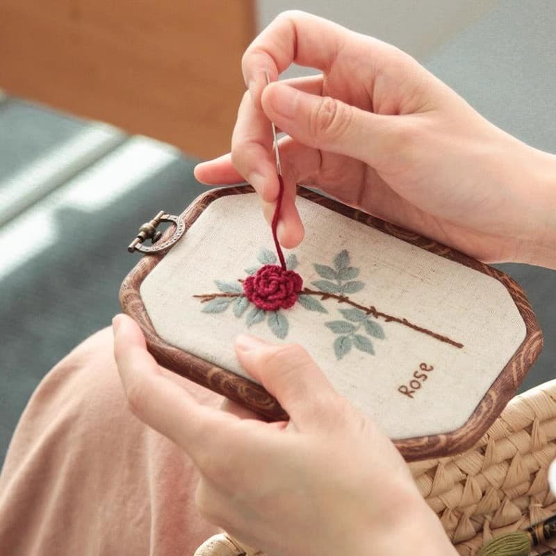 French 3D Embroidery Handmade DIY Kit with English Tutorial, Cross-border Set for Beginners