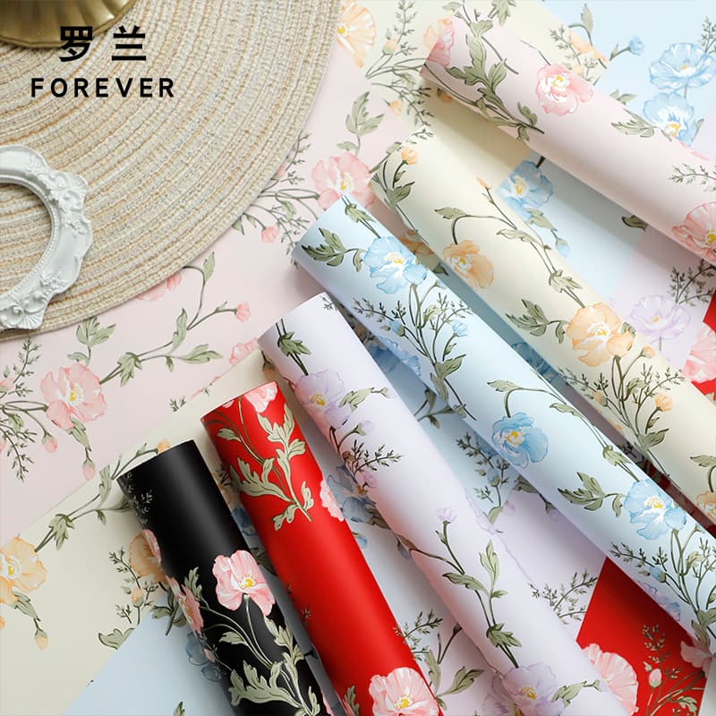 Roland Yuyin Paper Flower Language Flower Wrapping Paper DIY Valentine's Day Bouquet Flowers Waterproof Film Floral Wrap Flower Paper