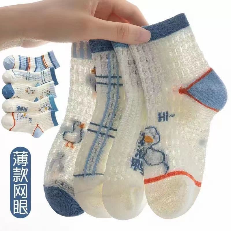 [Hot Style] Children's Socks Boys Spring and Autumn Thin Korean Version Baby Summer Mesh Boys Big Children Mid-Tube Socks Breathable