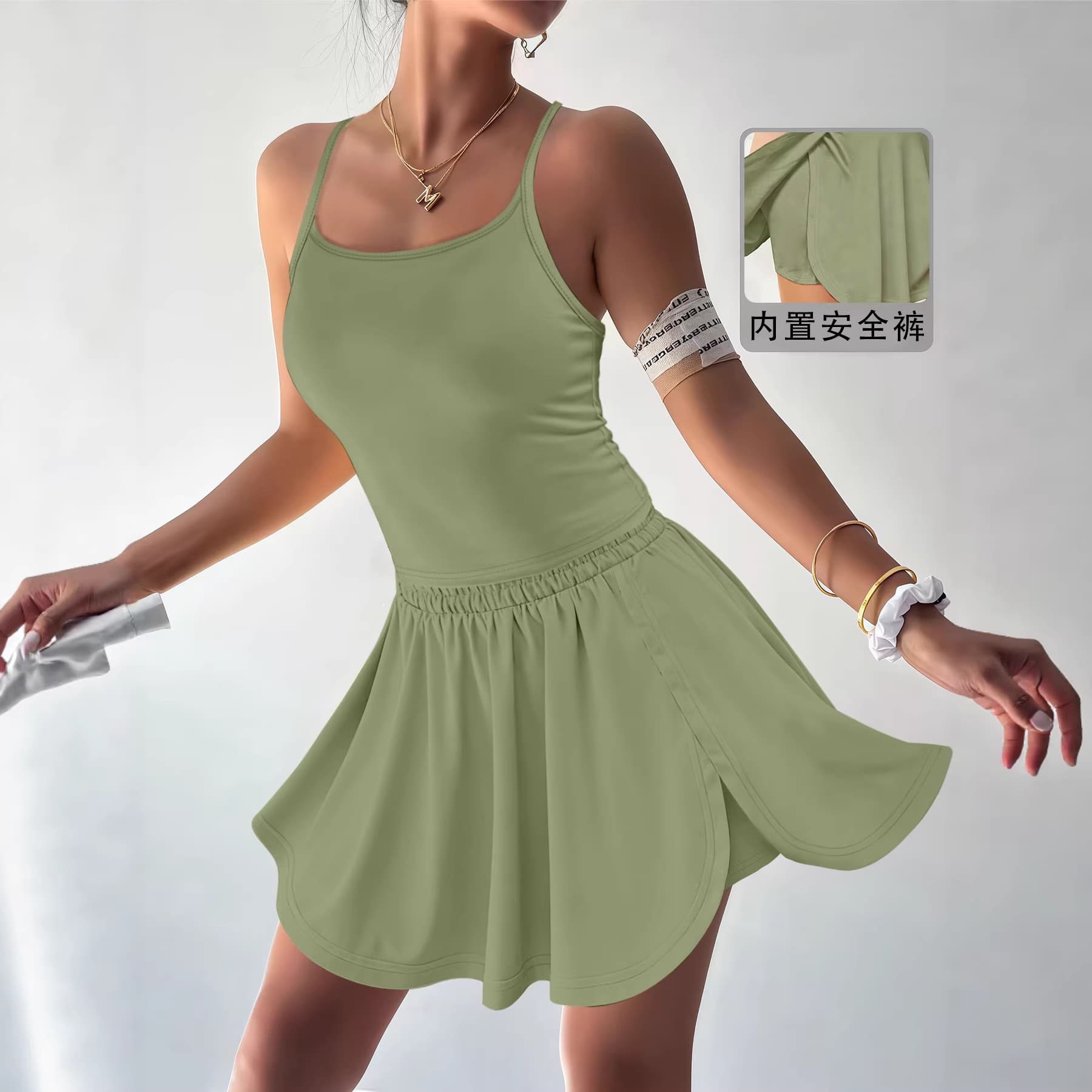 Cross-Border Skirt Set, Camisole Top and Active Skirt Pants for Women, US Size Source, Summer Sexy Set Skirt