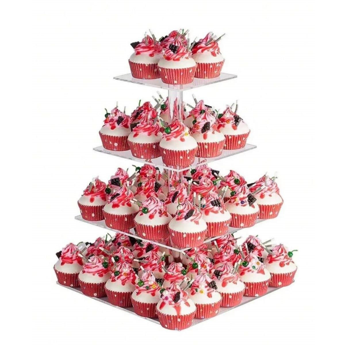 Acrylic Round Multi-layer Cake Display Stand Wedding Birthday Party Sweet Dessert Food Rack Attractive Home Decoration