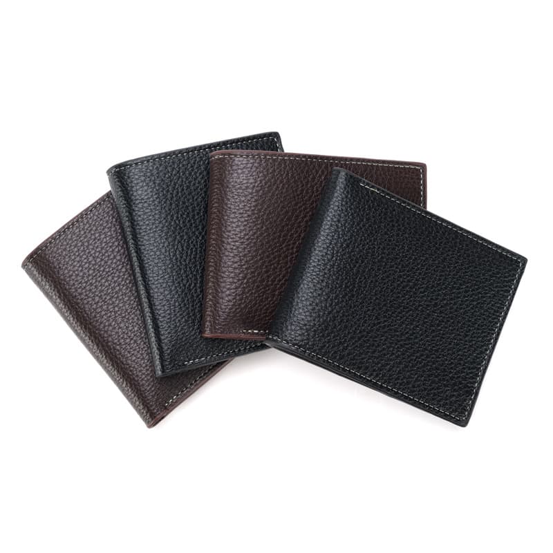Cross-border hot selling lychee pattern men's wallet, multifunctional slim money clip, Korean trendy dollar clip wholesale