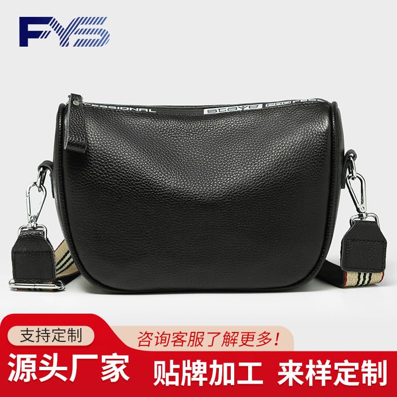 Cross-border Genuine Leather Handbag Women's 2026 New Style Simple Texture European and American Retro Shoulder Crossbody Bag Soft Leather Bag