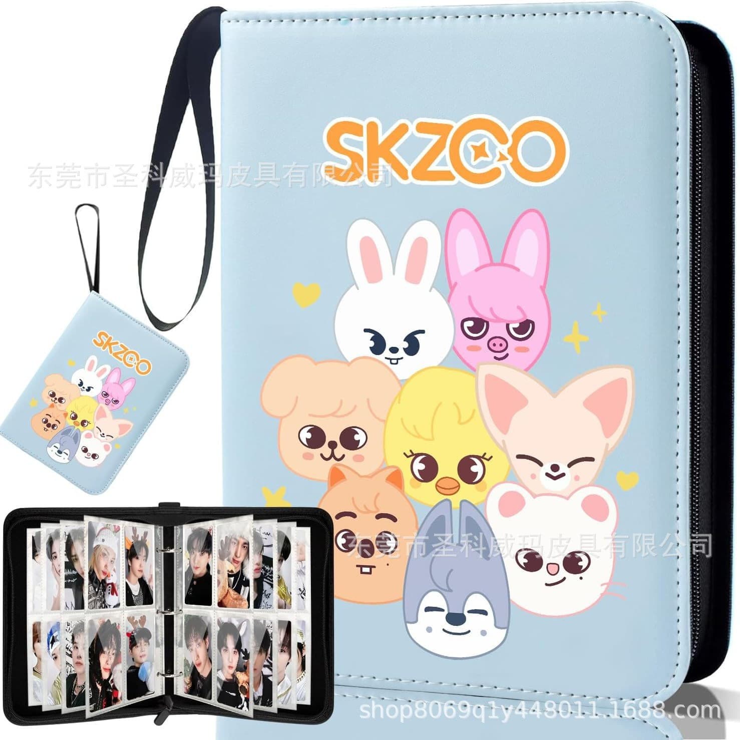 StrayKidsSKZOO Cross-border Foreign Trade StrayKids Card and Card Storage Album with Leather Zipper