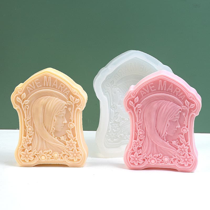 Korean Style Minimalist 3D Relief Girl Aromatherapy Candle Plaster Mold for Pastry Baking Fondant DIY