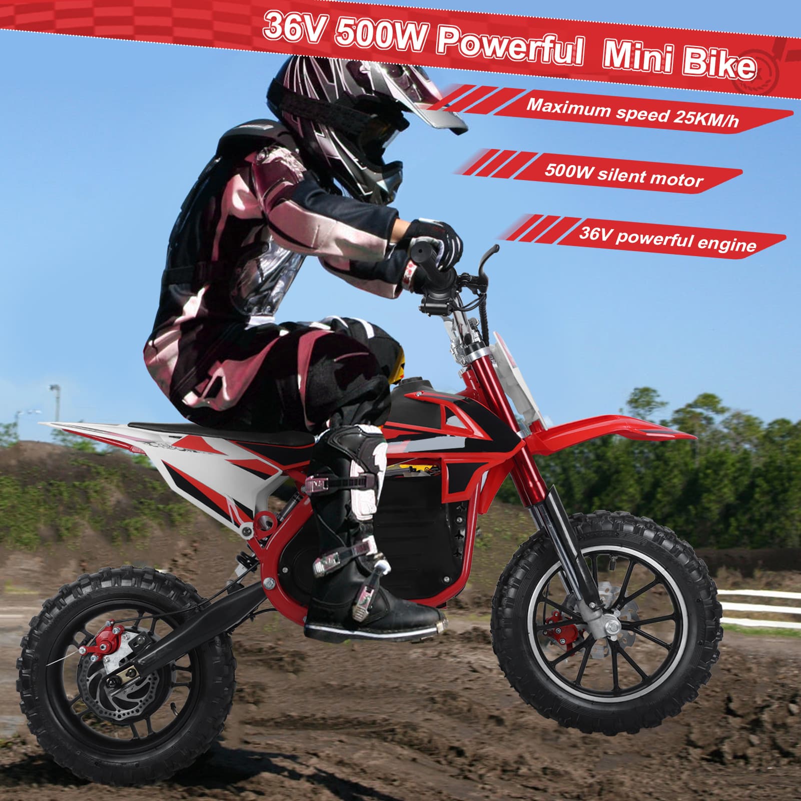 Kids 36V Electric Off-Road Motorcycle, Lightweight Dirt Bike for Children, Cross-Border Sports Racing Vehicle