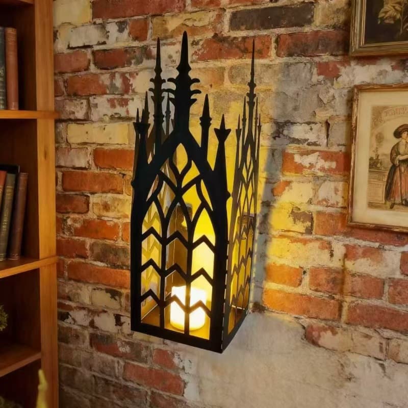 Cross-border Amazon Vintage Candle Holder Decoration Wall Iron Art Home Indoor Outdoor Craft Decor