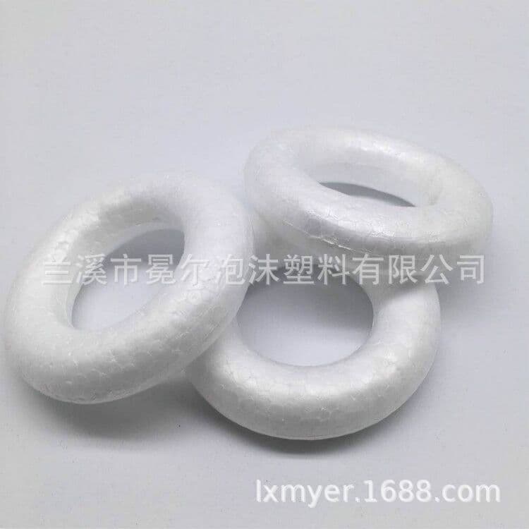 Factory Direct Supply 15CM Foam Rings for Wedding, Christmas Wreaths, White Base Children's DIY Donuts