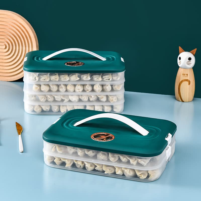Food-Grade Dumpling Storage Box for Freezer, Special Dumpling Box for Frozen Dumplings, Quick-Freeze Dumpling Container, Fresh-Keeping Box