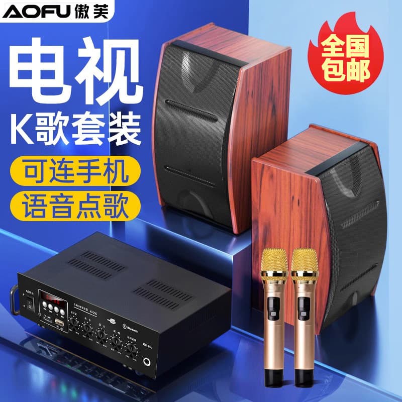 Home KTV Audio System Set Home Theater Living Room Karaoke All-in-One Machine Singing Machine K Song Speaker Appliance City