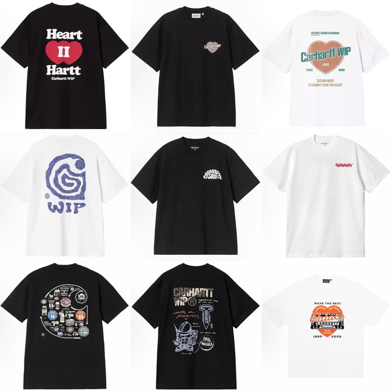 2026 Summer New Carhartt Short Sleeve Crew Neck Loose Fit Unisex Cotton T-Shirt