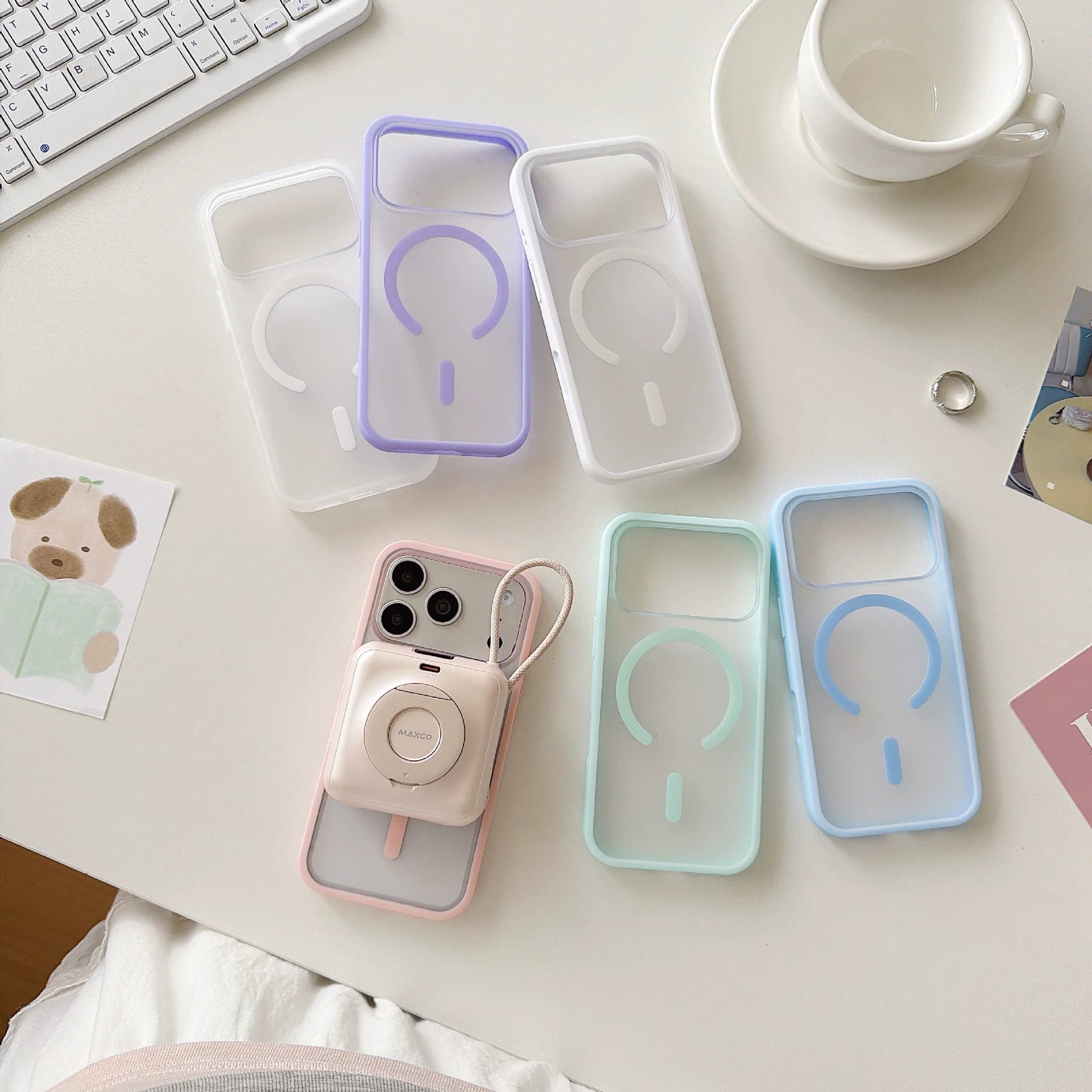 Compatible with iPhone 18 Pro Max, skin-feel Beibei magnetic case for iPhone 17, two-in-one minimalist frosted cover