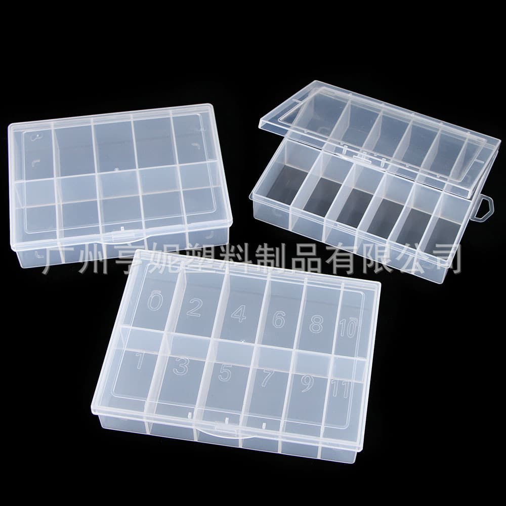 120-Piece Nail Tip Storage Empty Box, Nail Art Accessory Box 12-Grid Storage Box, Nail Mold Box, Nail Tool Box