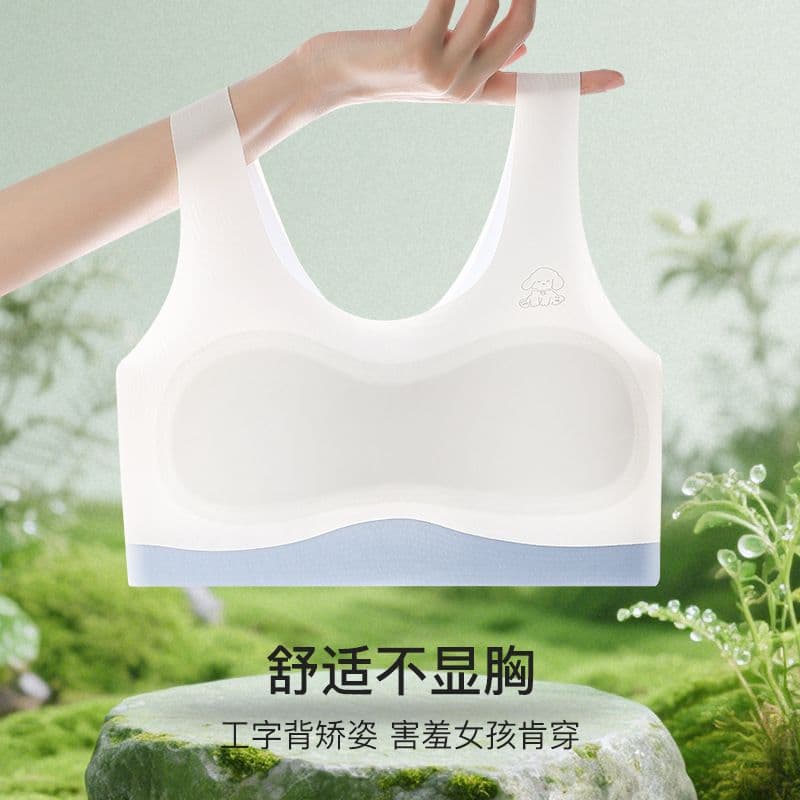 Breathable Vest Bra for Developing Girls 7-16 Years Old Student Sports Anti-Nipple Protrusion Teenage Bra