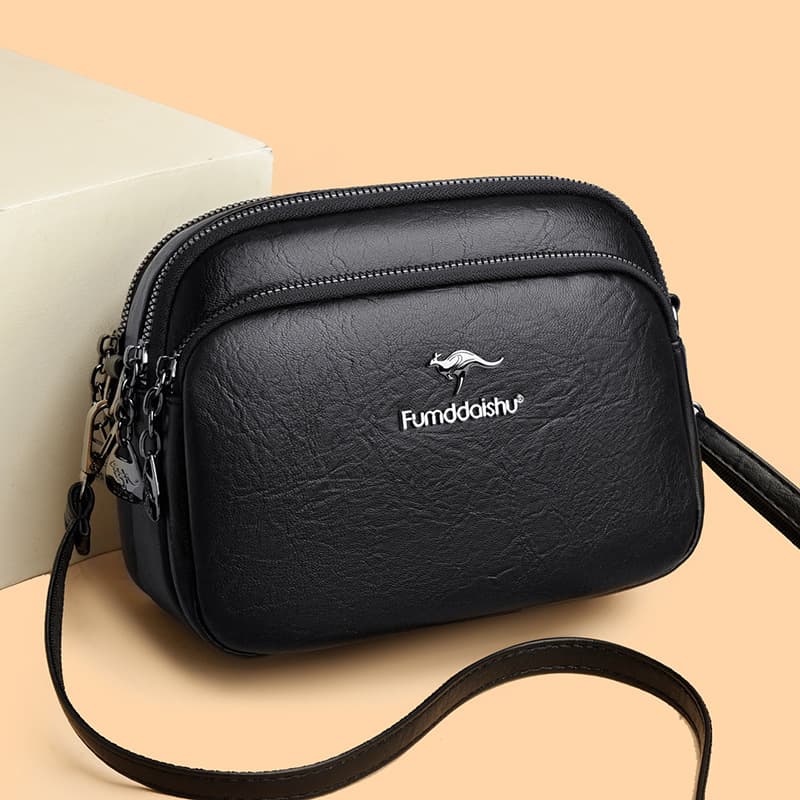 Cross-border Foreign Trade Middle-Aged Mom Bag New Shoulder Crossbody Bag Simple Casual Bag Large Capacity Three-Layer Women's Bag Wholesale