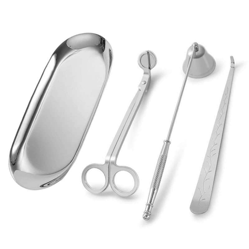 Manufacturer Stock Candle Care Tool Set: Wick Trimmer, Snuffer, and Scissors