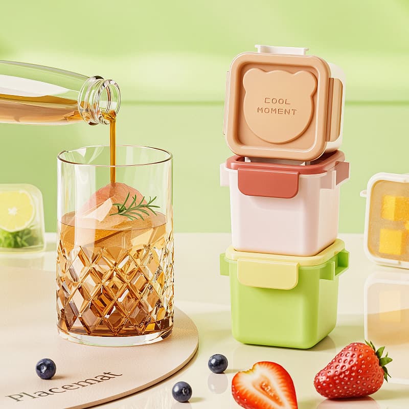 Food-Grade Silicone Ice Cube Tray, Easy-Release Ice Mold, Baby Food Freezer Container, Household Quick-Freeze Ice Cube Maker