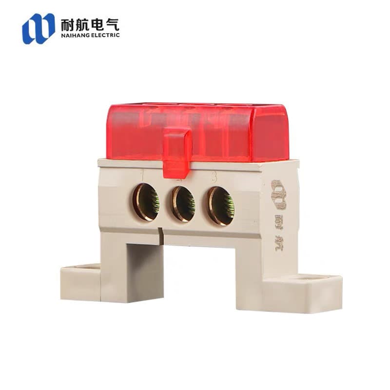 New Xinjiang Type NHA-10 with Snap-on Junction Box, 3-hole 7*11 Wiring Terminal Copper Strip for Distribution Box/Cabinet