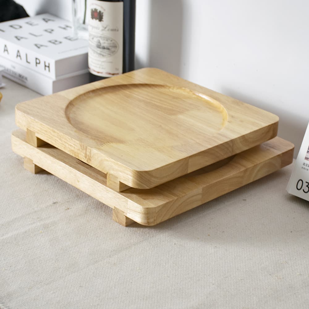 Solid Wood Stove Heat Shield, Thickened Iron Plate Grill Board, Square Casserole Mat