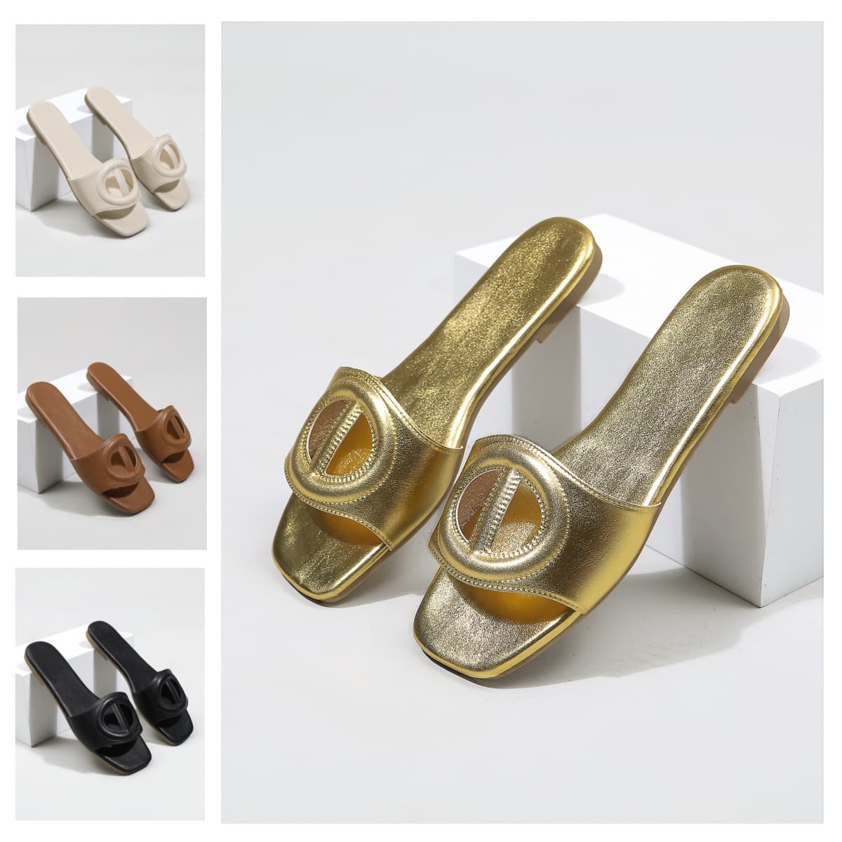 Women Summer Outdoor Fashion Flat Sandals Wholesale Ladies Slippers Shoes Same as Big Brands Hot Sellers