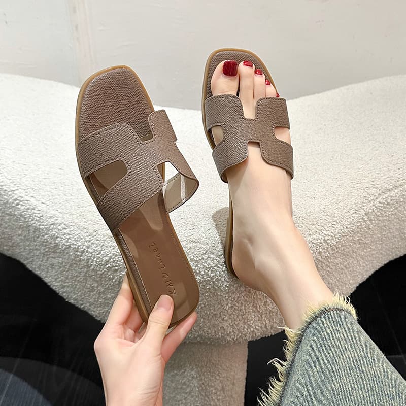 Fairy Style Slippers for Women, Summer 2026 New Korean Version Flat Slide Sandals, Versatile Beach Sandals, Casual Slippers