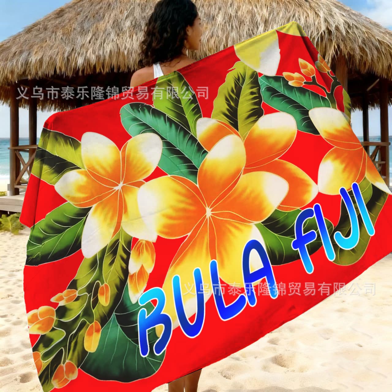 Factory direct South Pacific Islands style pattern printed half-sarong Fiji sulu wrap dress