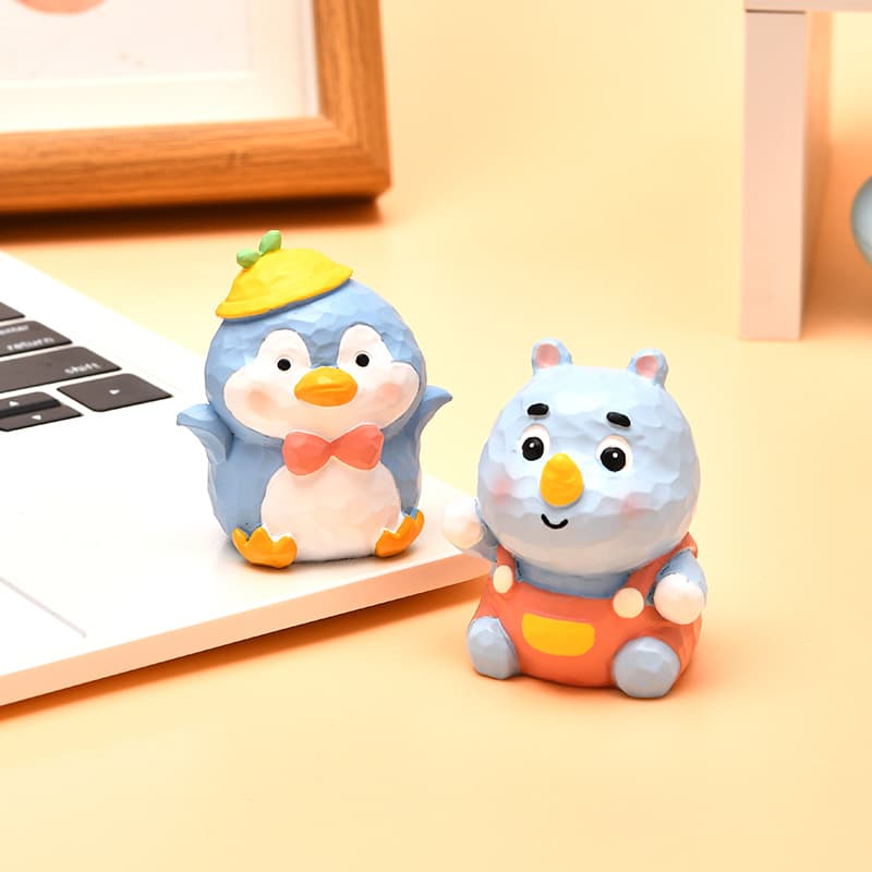 Cute little animal blind box ornaments for healing office desktop workstation decompression car decoration girl birthday gift