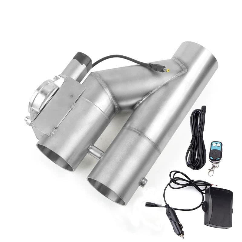Car Modified Exhaust Pipe Dual-Outlet Integrated Y-Shape Exhaust Valve Stainless Steel Electronically Controlled Sound-Changing Remote Control Dual Valve