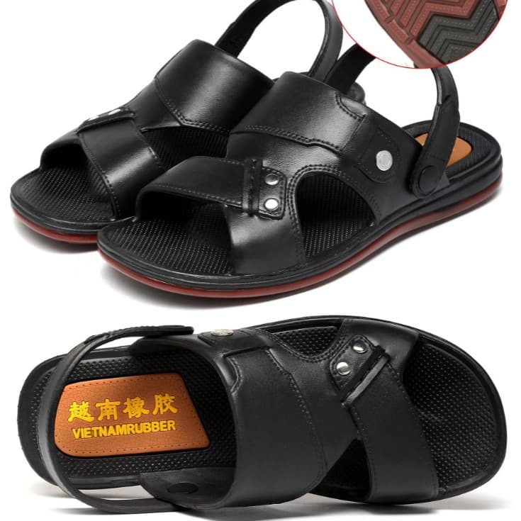 Factory Direct Summer Men's Sandals Beach Shoes 2-in-1 Casual Comfortable Non-Slip Vietnamese Sandals