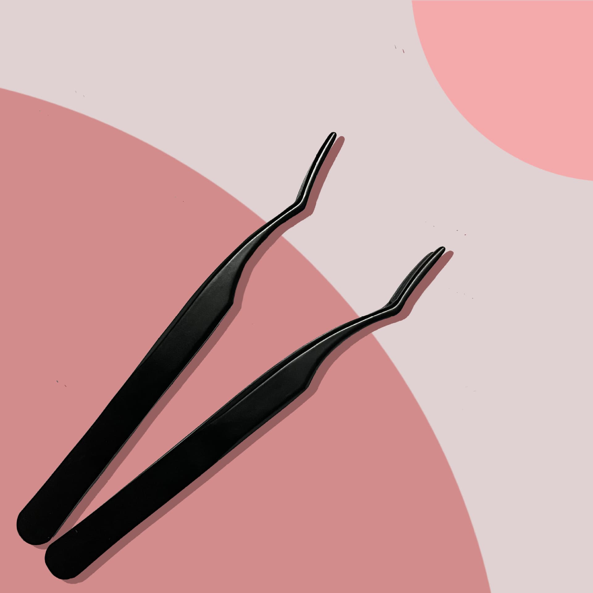 Factory Direct Supply Stainless Steel 1.8mm Thick High Quality Eyelash Curler Flower Hair Grafting Clip False Eyelash Tweezers Arc Clip