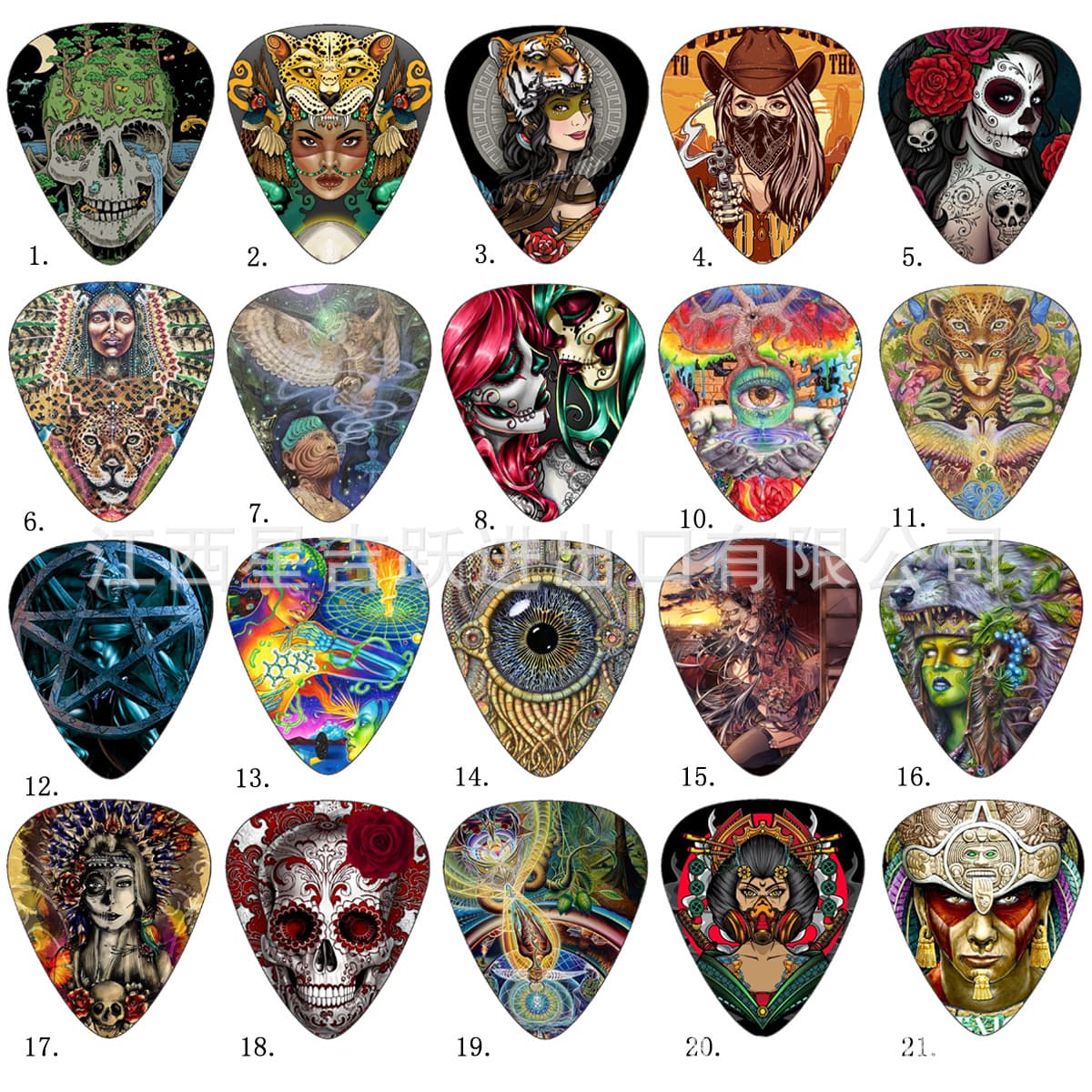 Guitar Picks Guitar Pick Box Boxed Color Print 0.46 0.71 0.81 0.96 1.0 1.2