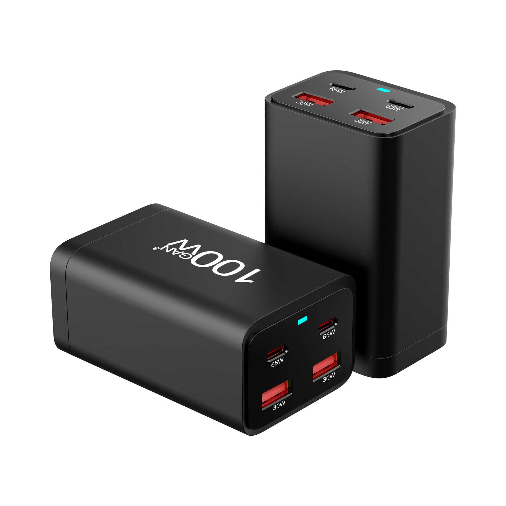 100W Gallium Nitride PD Charger Cross-border Explosions 100W Multi-port Desktop Charger 2C2A Gallium Nitride Direct Charge