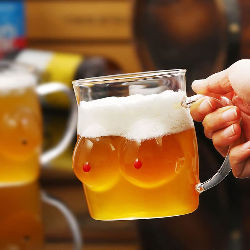 Cross-border Single-layer Glass Transparent Coffee Cup Personality Pub Wine Cup Single-layer Large Cup