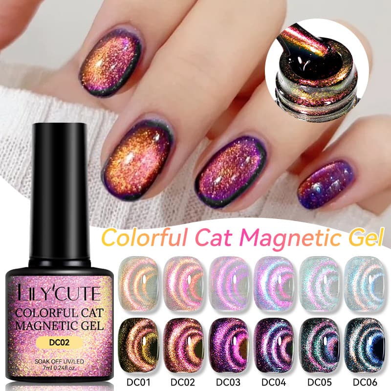 New dopamine starry sky four-color cat eye nail polish glue popular white crystal cat eye nail salon exclusive wholesale