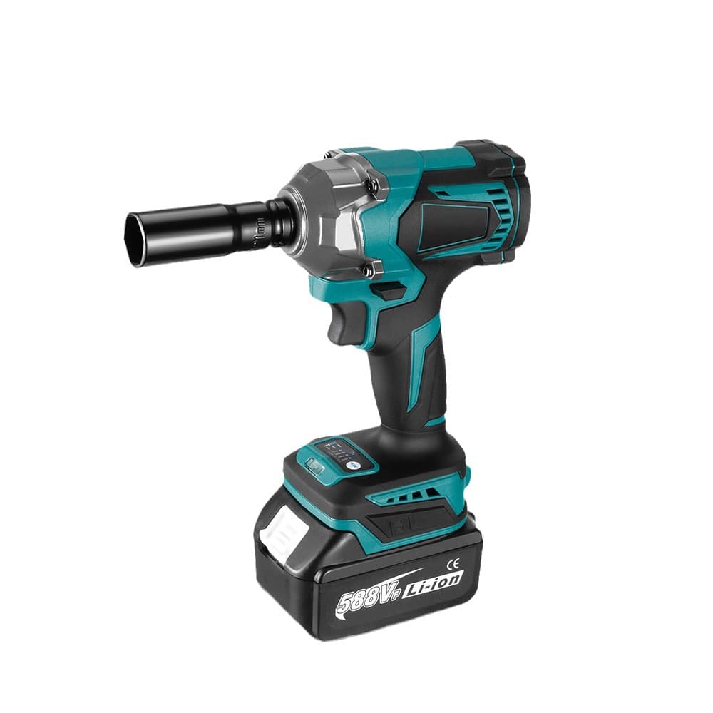 AliExpress Ozon Hot Selling Electric Wrench Makita Compatible Brushless High Torque Power Impact with Light Forward and Reverse