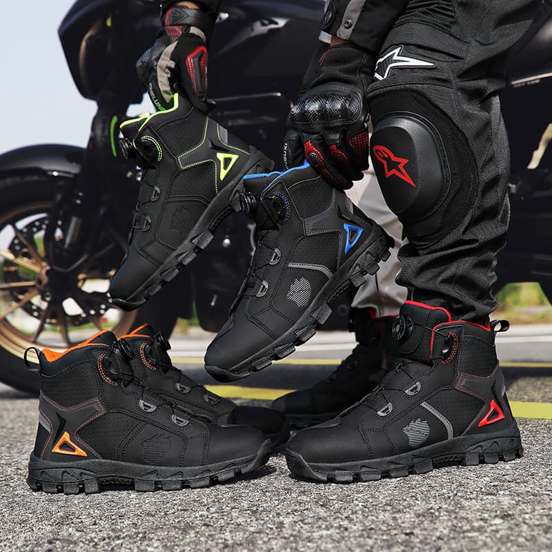 Factory Motorcycle Riding Boots Four Seasons Unisex Men's Waterproof Anti-Fall Motorcycle Travel Commuter Riding Shoes Wear-Resistant Winter