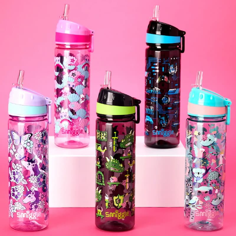 Australian Smiggle Water Bottle, Straw Cup for Children, Large Capacity Water Jug for Students