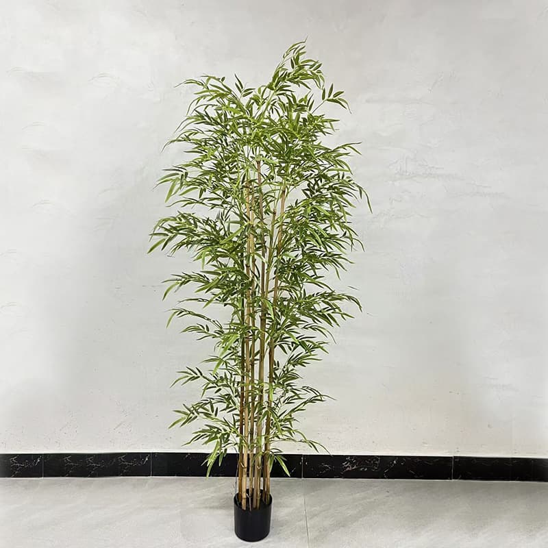 Indoor Large Size Simulation Biodiverse Green Plant Potted South Heaven Bamboo Fake Tree Flower Luxury Decoration Ornament