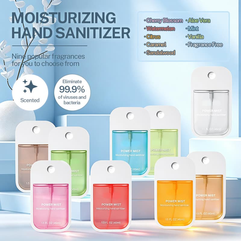 Unlabeled Scented Hand Sanitizer Spray, Hand Cleaning Alcohol-Based Antibacterial No-Rinse Hand Sanitizer, Cross-Border Hot-Selling Product, In-Stock Wholesale