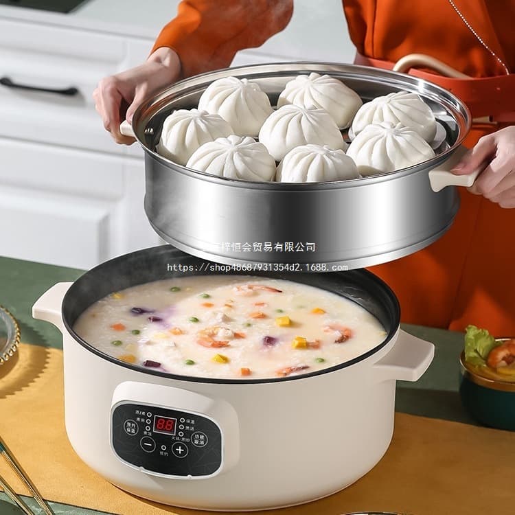 Wholesale Preset Timer Electric Steamer Multi-functional Home Large Capacity Three-Tier Electric Steamer Multi-layer Steaming Buns Smart Steaming