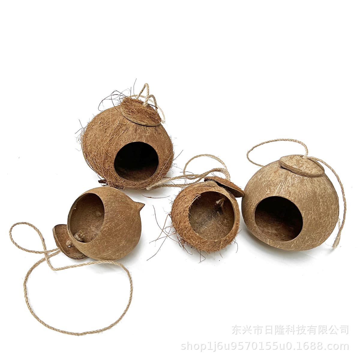 Wholesale Coconut Shell Bird Nest Birdcage Breeding Box for Lovebirds Parakeets Pet Wooden House Pet Supplies