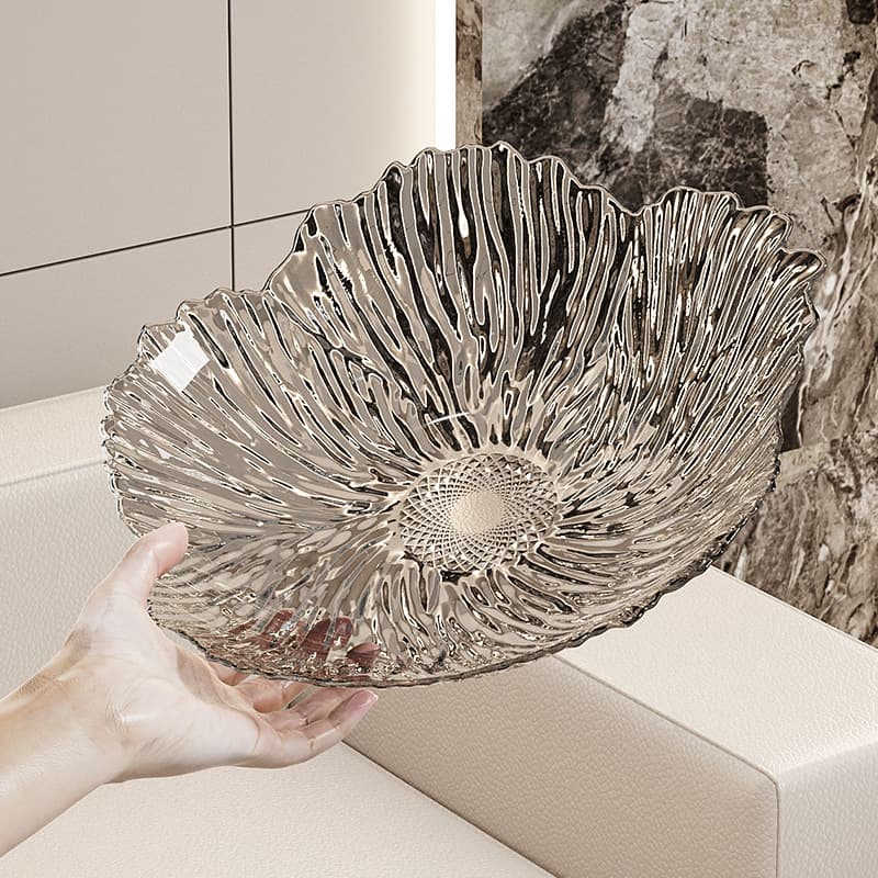 Petals Fruit Tray Premium Ins Style Flower-Shaped Coffee Table Snack Candy Dish Dried Fruit Serving Plate for Living Room