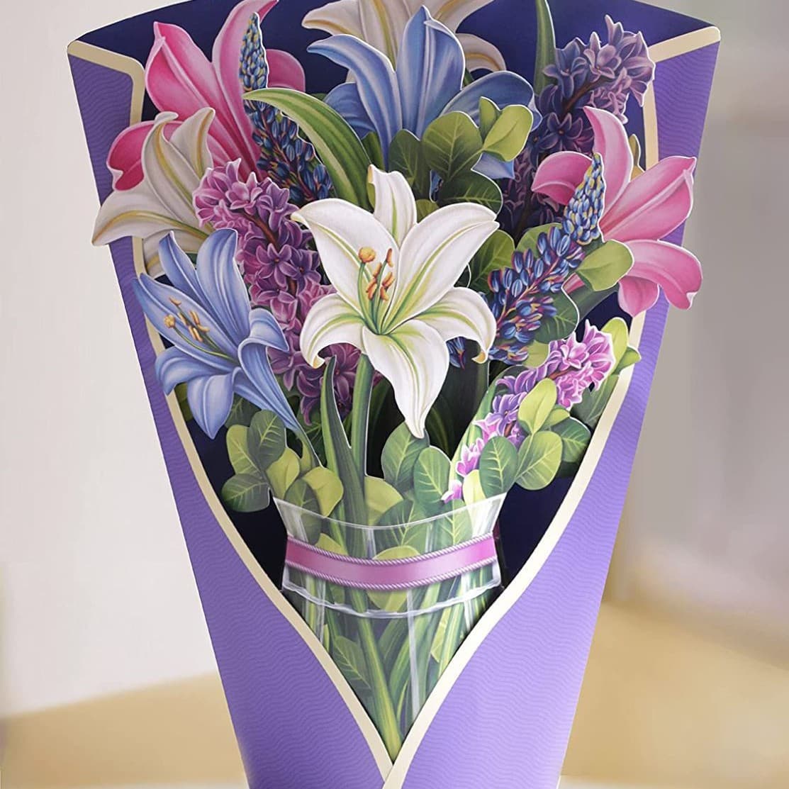 Mother's Day 3D pop-up bouquet greeting card