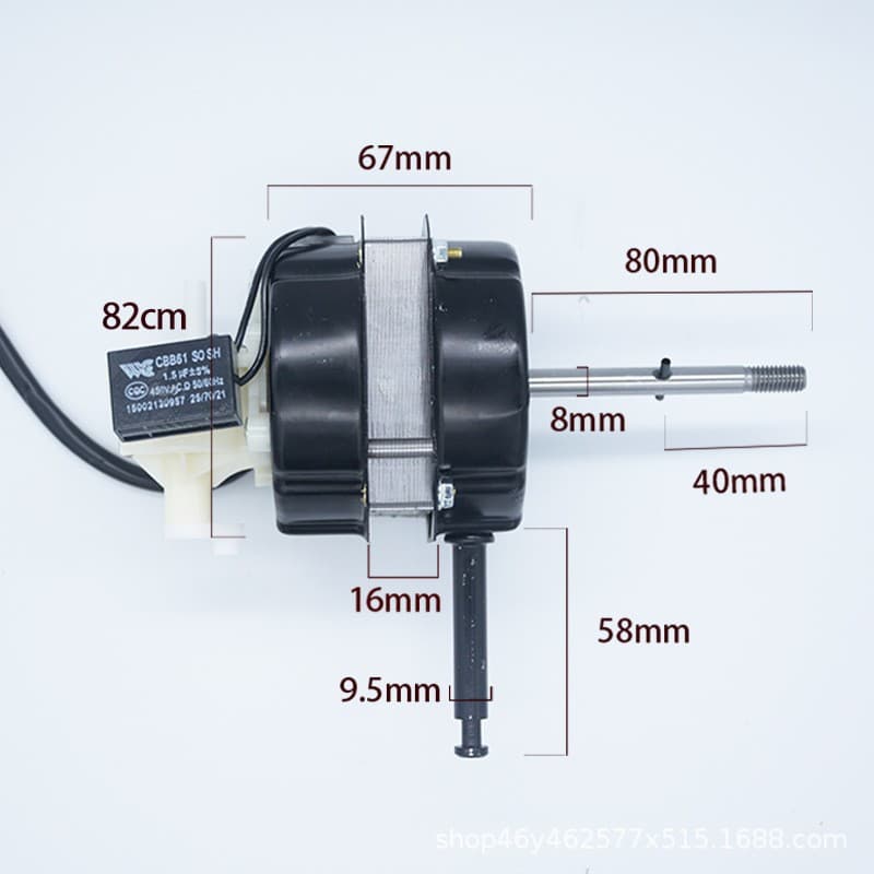 High-power 220V table and floor fan motor, 71*16mm double ball bearing, factory stock, direct shipping.