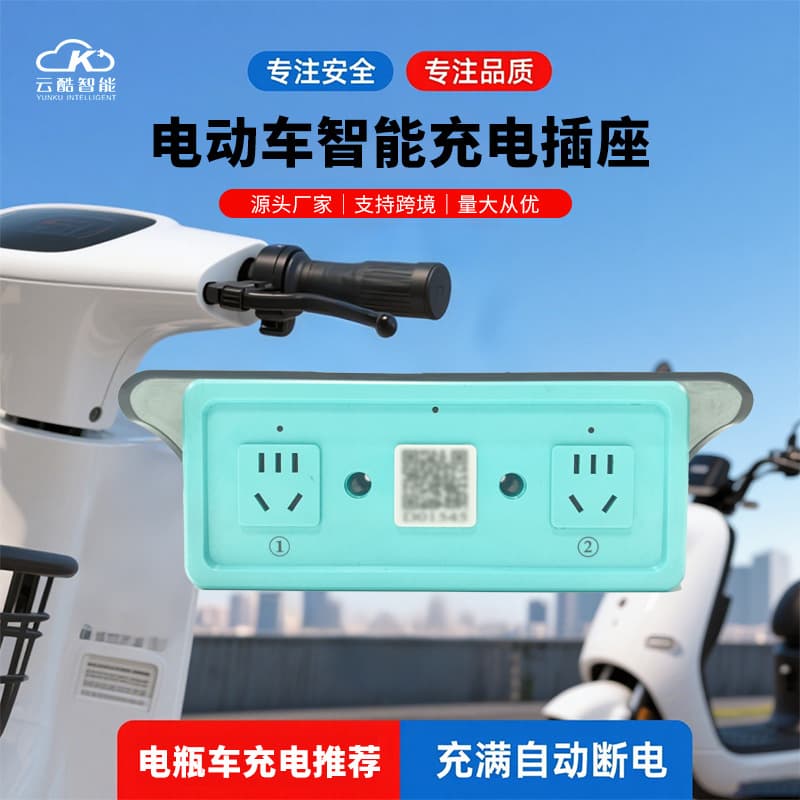 Factory Wholesale 2-Slot Smart Charging Socket for Electric Vehicles, Waterproof and Flame-Retardant Outdoor Use