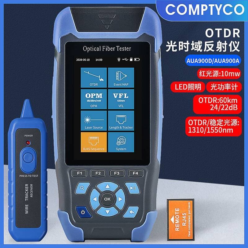 AUA900D/A Fiber Optic Tester OTDR Optical Time Domain Reflectometer Cable Fault Breakpoint Loss Tester
