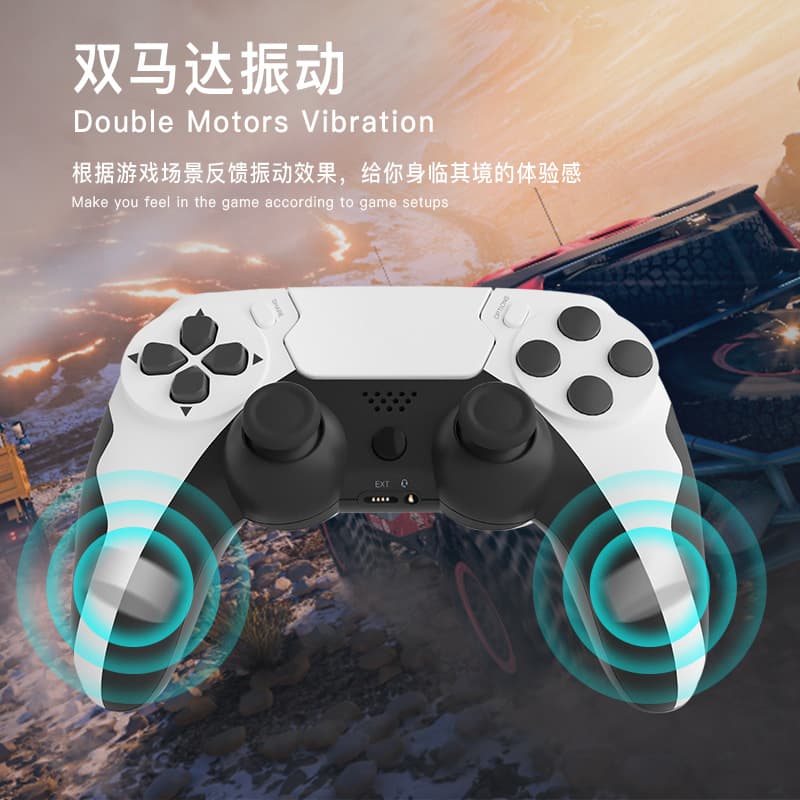 Factory PS4 Game Controller with Six-Axis Gyroscope, Vibration, Motion Sensing, PS4 Wireless Bluetooth Gamepad, Wholesale Stock