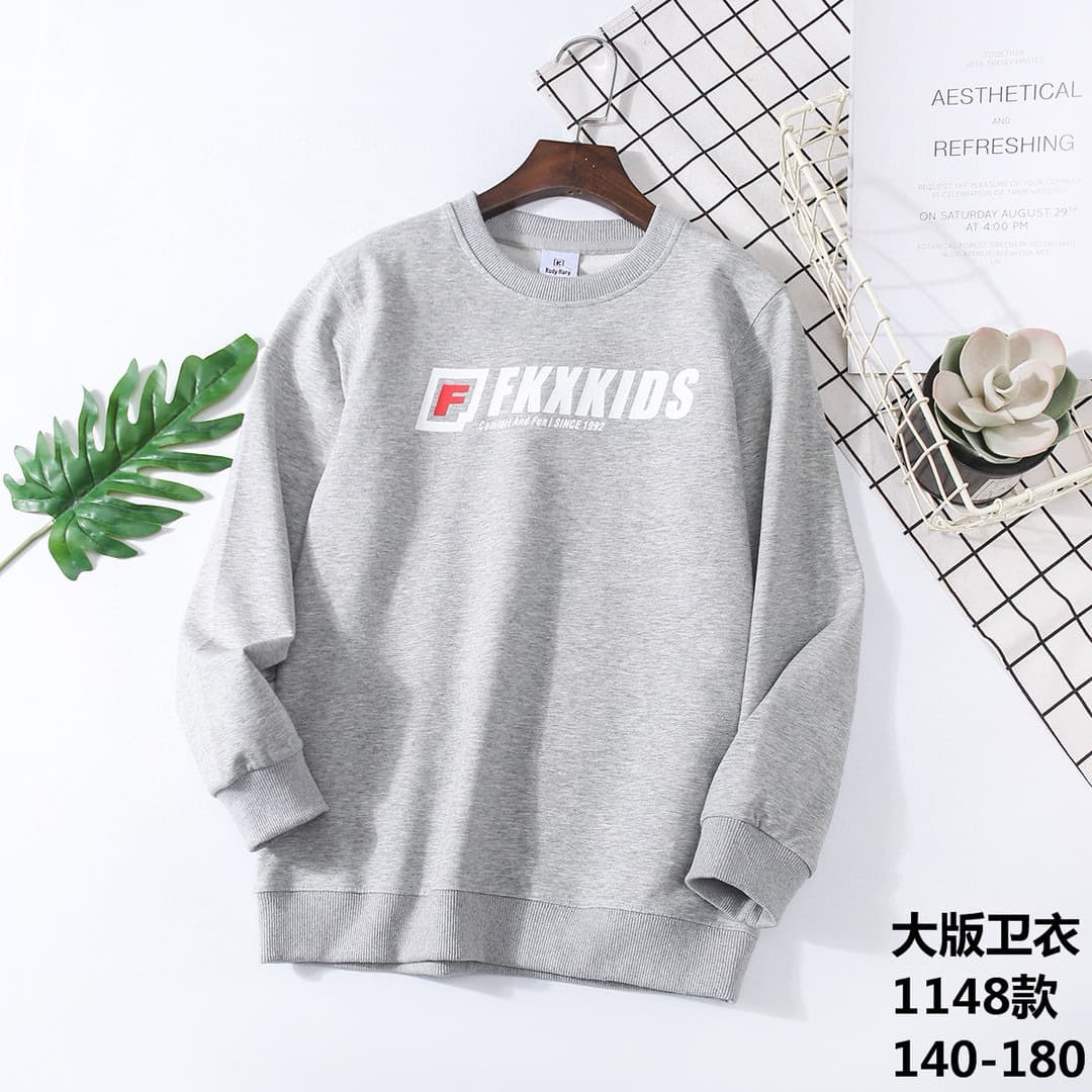 Payment Only Mid-Large Child Autumn Sweatshirt Boys Loose Round Neck Teen Solid Color Sweatshirt Boys Base Layer
