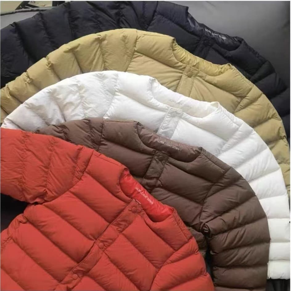 Children's Lightweight Down Jacket Japanese Style Liner Round Neck Boys' & Girls' Spring/Autumn/Winter Short Style Warm Casual Inner Wear Coat