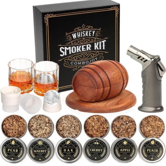 Cocktail mixing tools whiskey smoker set seasoning suitable for gifting father smoker infuser set